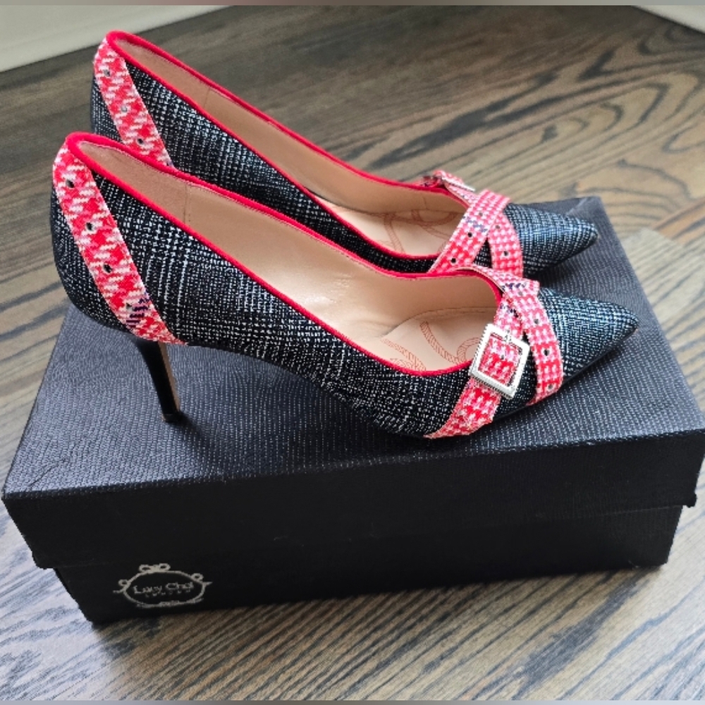 Stylish Black and Pink Women's Heels